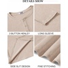 image:imageCOOFANDY Mens Henley Shirts Long Sleeve Casual Pullover Shirt Fashion Button TShirtKhaki