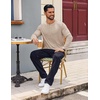 image:imageCOOFANDY Mens Henley Shirts Long Sleeve Casual Pullover Shirt Fashion Button TShirtKhaki