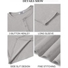 image:imageCOOFANDY Mens Henley Shirts Long Sleeve Casual Pullover Shirt Fashion Button TShirtLight Grey