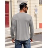 image:imageCOOFANDY Mens Henley Shirts Long Sleeve Casual Pullover Shirt Fashion Button TShirtLight Grey