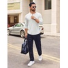 image:imageCOOFANDY Mens Henley Shirts Long Sleeve Casual Pullover Shirt Fashion Button TShirtWhite