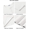 image:imageCOOFANDY Mens Henley Shirts Long Sleeve Casual Pullover Shirt Fashion Button TShirtWhite