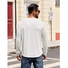 image:imageCOOFANDY Mens Henley Shirts Long Sleeve Casual Pullover Shirt Fashion Button TShirtWhite