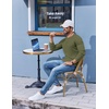 image:imageCOOFANDY Mens Henley Shirts Long Sleeve Fashion Tee Shirts Slim Fit 4 Buttons TShirts Casual Basic Pullover TopArmy Green