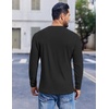 image:imageCOOFANDY Mens Henley Shirts Long Sleeve Fashion Tee Shirts Slim Fit 4 Buttons TShirts Casual Basic Pullover TopBlack