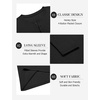 image:imageCOOFANDY Mens Henley Shirts Long Sleeve Fashion Tee Shirts Slim Fit 4 Buttons TShirts Casual Basic Pullover TopBlack