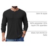 image:imageCOOFANDY Mens Henley Shirts Long Sleeve Fashion Tee Shirts Slim Fit 4 Buttons TShirts Casual Basic Pullover TopBlack