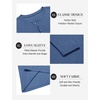 image:imageCOOFANDY Mens Henley Shirts Long Sleeve Fashion Tee Shirts Slim Fit 4 Buttons TShirts Casual Basic Pullover TopBlue
