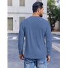 image:imageCOOFANDY Mens Henley Shirts Long Sleeve Fashion Tee Shirts Slim Fit 4 Buttons TShirts Casual Basic Pullover TopBlue