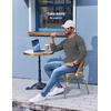 image:imageCOOFANDY Mens Henley Shirts Long Sleeve Fashion Tee Shirts Slim Fit 4 Buttons TShirts Casual Basic Pullover TopDark Grey