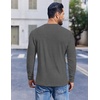 image:imageCOOFANDY Mens Henley Shirts Long Sleeve Fashion Tee Shirts Slim Fit 4 Buttons TShirts Casual Basic Pullover TopDark Grey