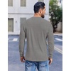 image:imageCOOFANDY Mens Henley Shirts Long Sleeve Fashion Tee Shirts Slim Fit 4 Buttons TShirts Casual Basic Pullover TopGray