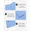 image:imageCOOFANDY Mens Henley Shirts Long Sleeve Fashion Tee Shirts Slim Fit 4 Buttons TShirts Casual Basic Pullover TopLight Blue