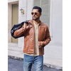 image:imageCOOFANDY Mens Henley Shirts Long Sleeve Fashion Tee Shirts Slim Fit 4 Buttons TShirts Casual Basic Pullover TopLight Khaki