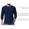 image:imageCOOFANDY Mens Henley Shirts Long Sleeve Fashion Tee Shirts Slim Fit 4 Buttons TShirts Casual Basic Pullover TopNavy Blue