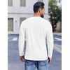 image:imageCOOFANDY Mens Henley Shirts Long Sleeve Fashion Tee Shirts Slim Fit 4 Buttons TShirts Casual Basic Pullover TopWhite