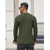 image:imageCOOFANDY Mens Henley Shirts Long Sleeve Lightweight Button TShirt Casual Basic Tee TopArmy Green