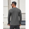image:imageCOOFANDY Mens Henley Shirts Long Sleeve Lightweight Button TShirt Casual Basic Tee TopDark Grey