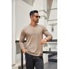 image:imageCOOFANDY Mens Henley Shirts Long Sleeve Lightweight Button TShirt Casual Basic Tee TopKhaki