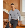 image:imageCOOFANDY Mens Henley Shirts Long Sleeve Lightweight Button TShirt Casual Basic Tee TopLight Grey