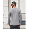 image:imageCOOFANDY Mens Henley Shirts Long Sleeve Lightweight Button TShirt Casual Basic Tee TopLight Grey
