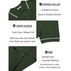 image:imageCOOFANDY Mens Knit Polo Shirts Casual Short Sleeve Button Down Shirts Crochet Classic Golf Polo Collared ShirtsArmy Green