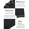 image:imageCOOFANDY Mens Knit Polo Shirts Casual Short Sleeve Button Down Shirts Crochet Classic Golf Polo Collared ShirtsBlack