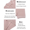 image:imageCOOFANDY Mens Knit Polo Shirts Casual Short Sleeve Button Down Shirts Crochet Classic Golf Polo Collared ShirtsBright Pink