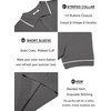 image:imageCOOFANDY Mens Knit Polo Shirts Casual Short Sleeve Button Down Shirts Crochet Classic Golf Polo Collared ShirtsDark Grey
