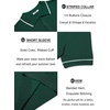 image:imageCOOFANDY Mens Knit Polo Shirts Casual Short Sleeve Button Down Shirts Crochet Classic Golf Polo Collared ShirtsGreen
