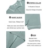 image:imageCOOFANDY Mens Knit Polo Shirts Casual Short Sleeve Button Down Shirts Crochet Classic Golf Polo Collared ShirtsIce Green