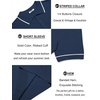 image:imageCOOFANDY Mens Knit Polo Shirts Casual Short Sleeve Button Down Shirts Crochet Classic Golf Polo Collared ShirtsNavy Blue