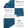 image:imageCOOFANDY Mens Knit Polo Shirts Casual Short Sleeve Button Down Shirts Crochet Classic Golf Polo Collared ShirtsRoyal Blue