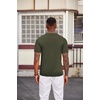 image:imageCOOFANDY Mens Knit Polo Shirts Short Sleeve Slim Fit Textured Golf Polo Shirt Casual Summer Vacation TShirtsArmy Green