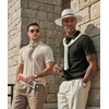 image:imageCOOFANDY Mens Knit Polo Shirts Short Sleeve Slim Fit Textured Golf Polo Shirt Casual Summer Vacation TShirtsArmy Green
