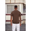 image:imageCOOFANDY Mens Knit Polo Shirts Short Sleeve Slim Fit Textured Golf Polo Shirt Casual Summer Vacation TShirtsBrown