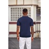 image:imageCOOFANDY Mens Knit Polo Shirts Short Sleeve Slim Fit Textured Golf Polo Shirt Casual Summer Vacation TShirtsNavy Blue