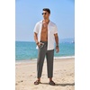 image:imageCOOFANDY Mens Linen Casual Pants Elastic Waist Drawstring Trousers Yoga Beach Summer PantsDark Grey