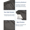 image:imageCOOFANDY Mens Linen Casual Pants Elastic Waist Drawstring Trousers Yoga Beach Summer PantsDark Grey