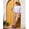 image:imageCOOFANDY Mens Linen Casual Pants Elastic Waist Drawstring Trousers Yoga Beach Summer PantsDark Khkai