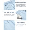 image:imageCOOFANDY Mens Linen Casual Pants Elastic Waist Drawstring Trousers Yoga Beach Summer PantsLight Blue