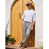 image:imageCOOFANDY Mens Linen Casual Pants Elastic Waist Drawstring Trousers Yoga Beach Summer PantsLight Grey