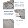 image:imageCOOFANDY Mens Linen Casual Pants Elastic Waist Drawstring Trousers Yoga Beach Summer PantsLight Grey