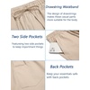 image:imageCOOFANDY Mens Linen Casual Pants Elastic Waist Drawstring Trousers Yoga Beach Summer PantsLight Khkai