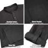image:imageCOOFANDY Mens Linen Henley Shirts Long Sleeve Collarless TShirts Longline Kurta Beach Shirts with PocketBlack