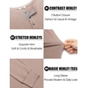 image:imageCOOFANDY Mens Long Sleeve Henley Shirts Cotton TShirts Casual Pullover Shirt Soft Stretch Basic Tees Fall TopsBeige
