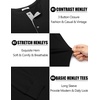 image:imageCOOFANDY Mens Long Sleeve Henley Shirts Cotton TShirts Casual Pullover Shirt Soft Stretch Basic Tees Fall TopsBlack 01  Grey Collar