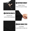 image:imageCOOFANDY Mens Long Sleeve Henley Shirts Cotton TShirts Casual Pullover Shirt Soft Stretch Basic Tees Fall TopsBlack 02  Khaki Collar