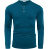 image:imageCOOFANDY Mens Long Sleeve Henley Shirts Cotton TShirts Casual Pullover Shirt Soft Stretch Basic Tees Fall TopsBlue