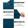 image:imageCOOFANDY Mens Long Sleeve Henley Shirts Cotton TShirts Casual Pullover Shirt Soft Stretch Basic Tees Fall TopsBlue